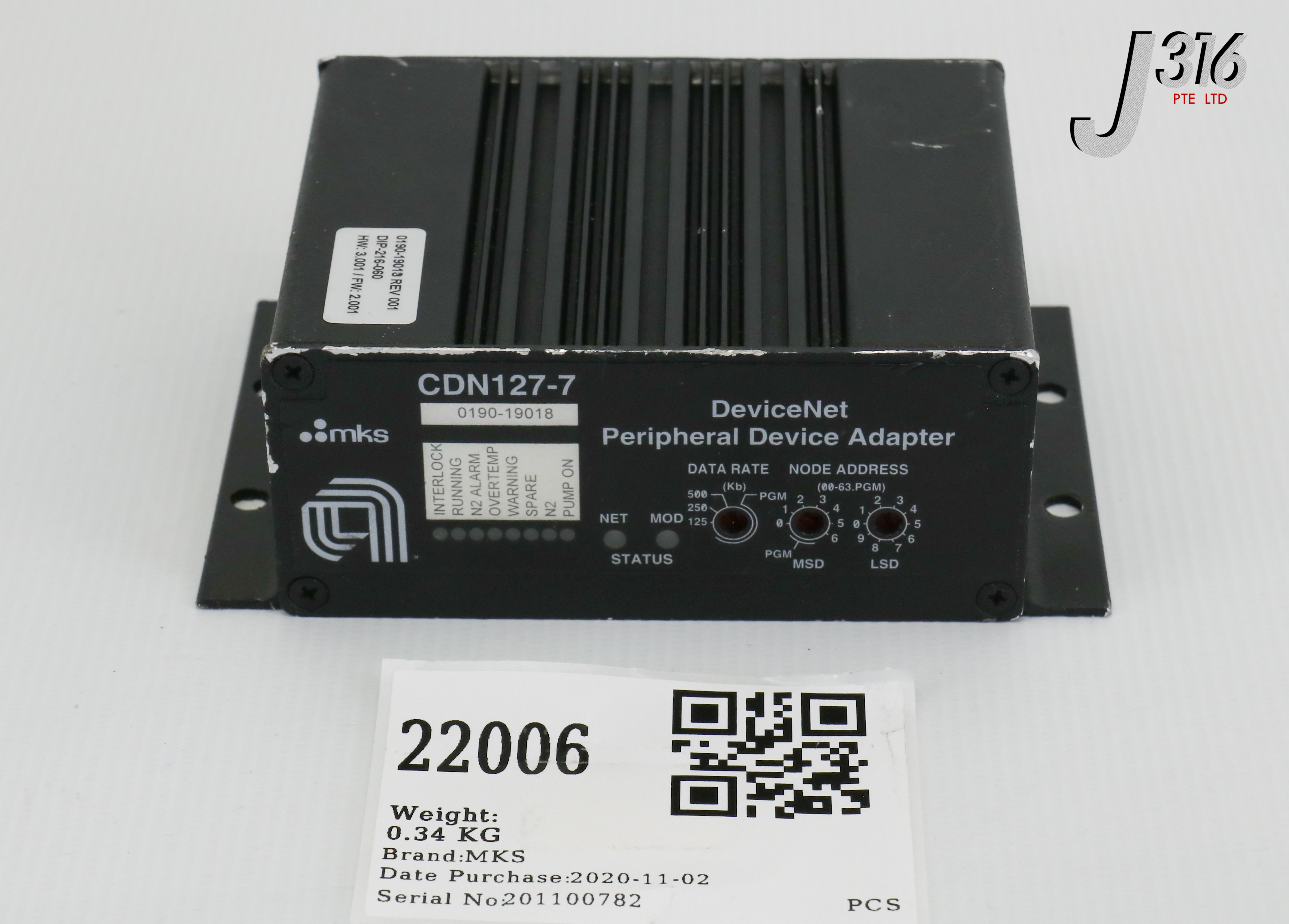 Mks Devicenet Peripheral Device Adapter Amat Pn